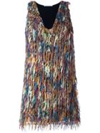 Marco De Vincenzo Fringed Mini Dress - Black
