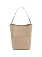 Céline Sangle Shoulder Bag, Women's, Nude/neutrals, Leather/suede