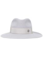 Maison Michel Classic Fedora Hat, Women's, Size: Medium, Grey, Cotton/viscose/rabbit Felt