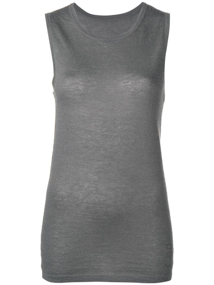 Frenckenberger Knit Tank Top - Grey