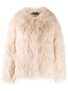 Bellerose Oversized Faux-fur Jacket - Neutrals