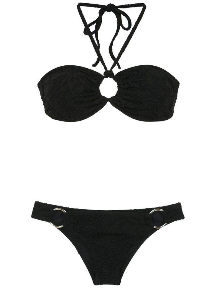 Amir Slama Bikini Set With Cut Details - Black