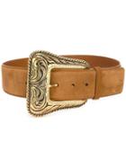 Saint Laurent Western Belt, Women's, Size: 75, Nude/neutrals, Goat Skin/metal