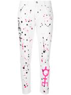 P.a.r.o.s.h. Paint Splash Print Jeans - White