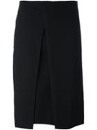 Chalayan Split Front Skirt, Women's, Size: 42, Black, Cupro/virgin Wool