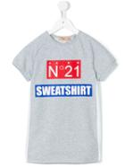 No21 Kids - Logo Print T-shirt Dress - Kids - Silk/cotton/spandex/elastane/acetate - 4 Yrs, Toddler Girl's, Grey