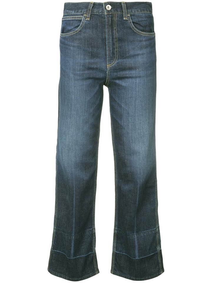 Rag & Bone /jean Clermont Bootcut Cropped Jeans - Blue
