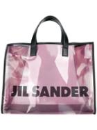 Jil Sander Sheer Logo Tote - Pink