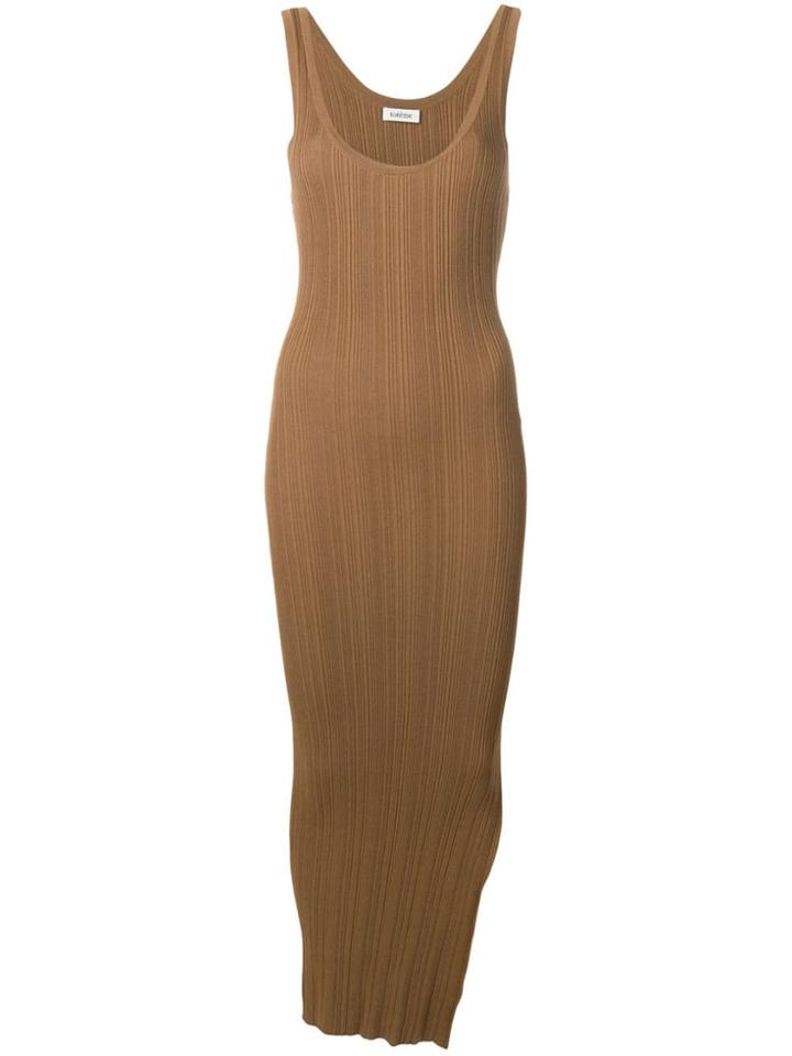 Toteme Ribbed Knit Dress - Brown