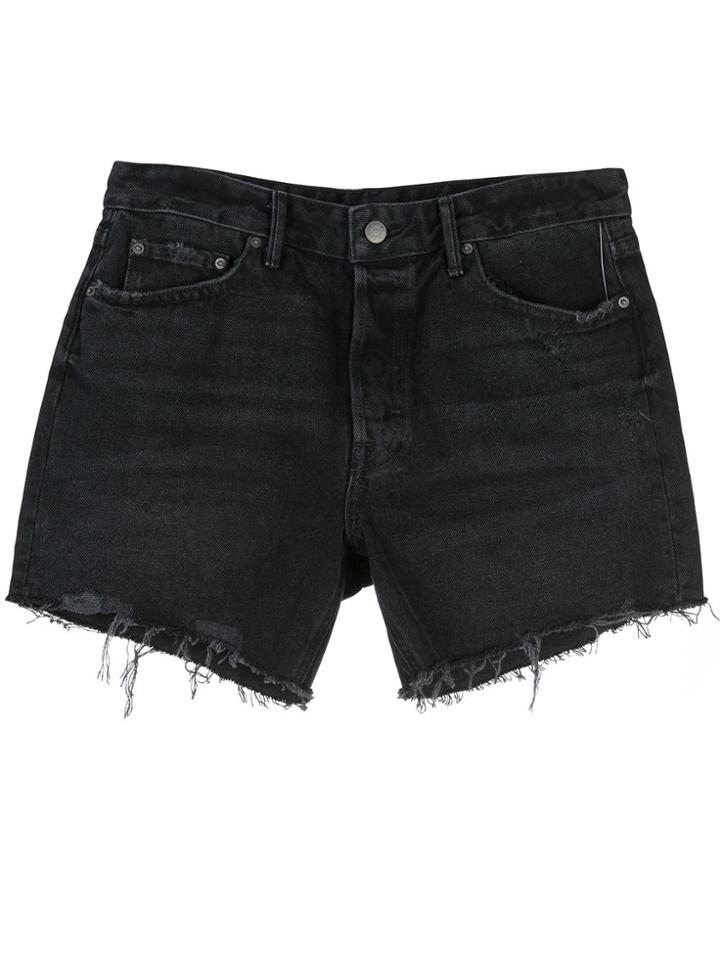 Grlfrnd Frayed Hem Shorts - Black