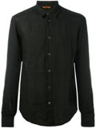 Barena Slim-fit Shirt, Men's, Size: 50, Black, Linen/flax