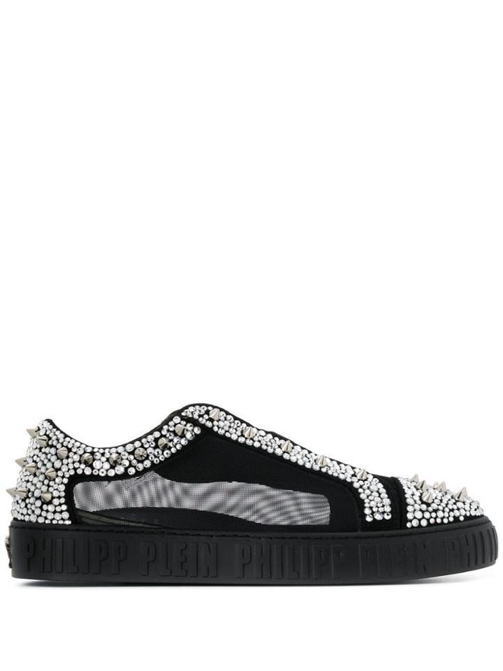 Philipp Plein Crystal Low-top Sneakers - Black