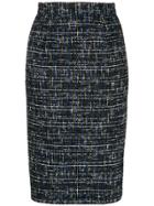 Estnation Tweed Midi Skirt - Black