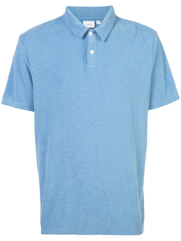 Onia Alec Terry Polo Shirt - Blue