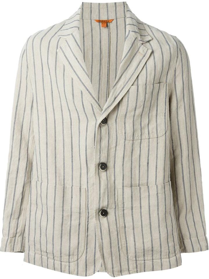 Barena 'casoni' Jacket, Men's, Size: 48, Nude/neutrals, Linen/flax
