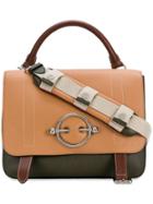 Jw Anderson Disc Satchel Foldover Tote - Nude & Neutrals