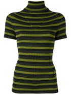 P.a.r.o.s.h. Striped Knit T-shirt, Women's, Size: Xs, Green, Acrylic/wool