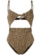 Mara Hoffman Leopard Jacquard Swimsuit - Brown