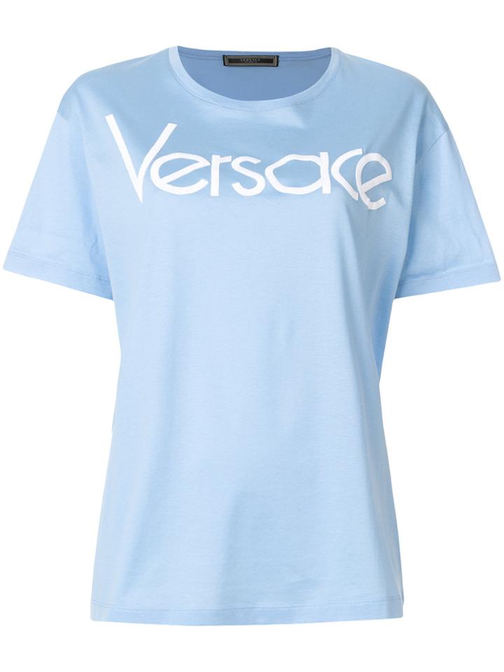 Versace Collection Logo Printed T-shirt - Blue