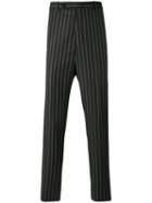 Lanvin - Striped Tailored Trousers - Men - Polyester/viscose/wool - 46, Black, Polyester/viscose/wool