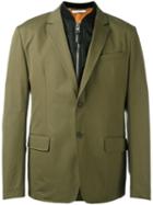 Givenchy Bomber Layer Blazer Jacket, Men's, Size: 46, Green, Cotton/polyamide