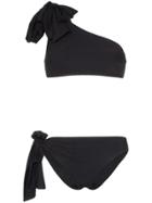 Araks Paige Phoebe One Shoulder Tie Bikini - Black
