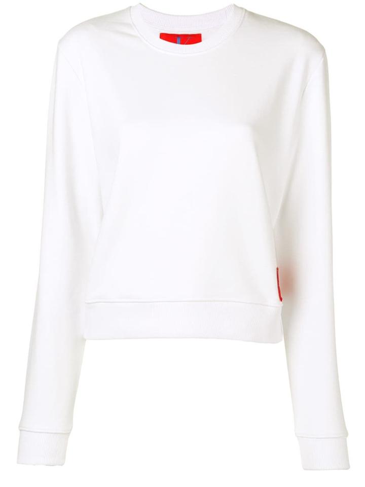 Calvin Klein Jeans Fitted Logo Sweatshirt - White