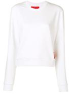 Calvin Klein Jeans Fitted Logo Sweatshirt - White