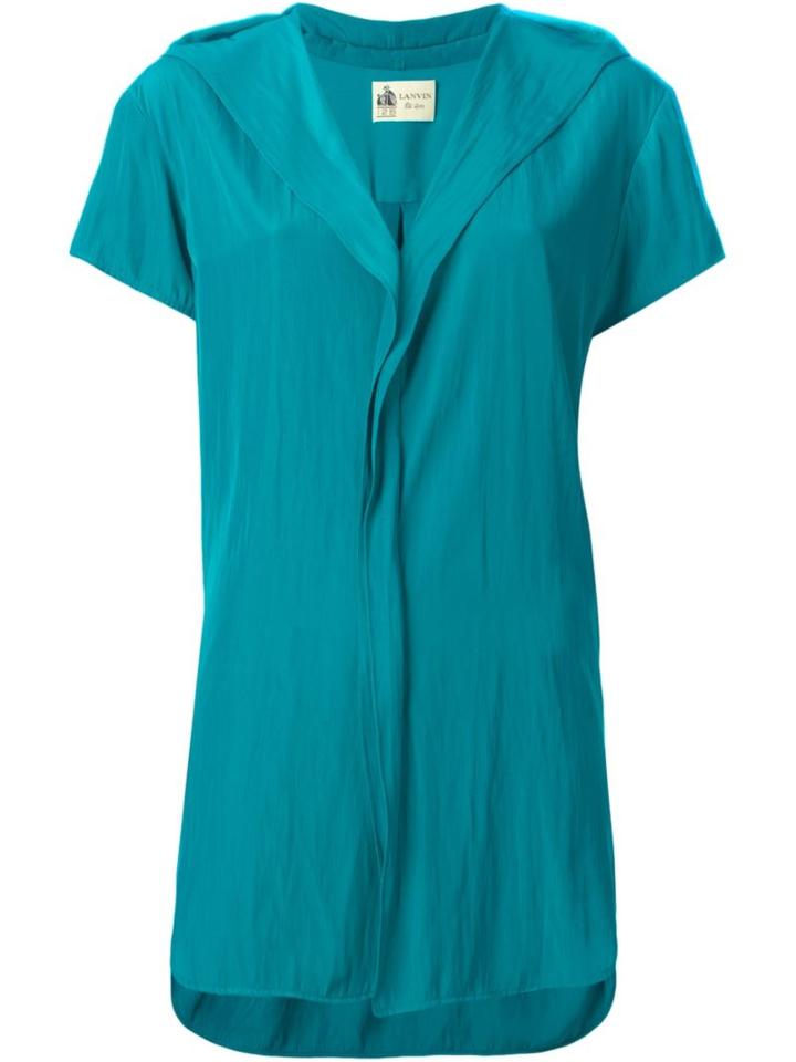 Lanvin V-neck Shirt, Women's, Size: 42, Green, Polyester