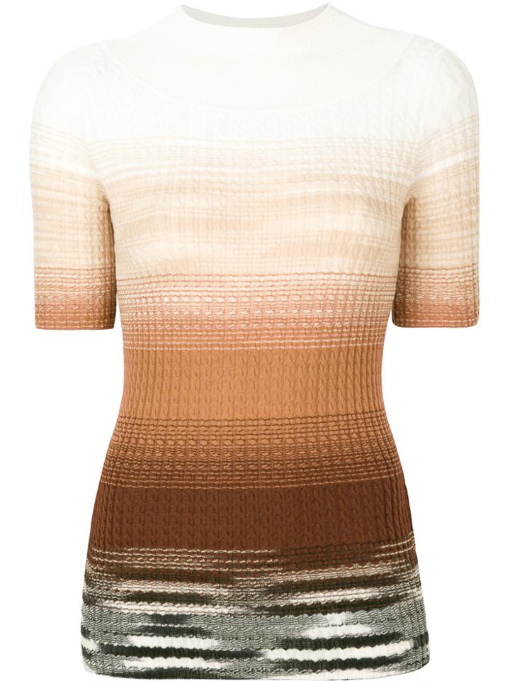 Missoni Degradé Shortsleeved Sweater - Brown