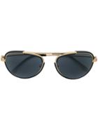 Versace Eyewear Aviator Style Sunglasses - Black