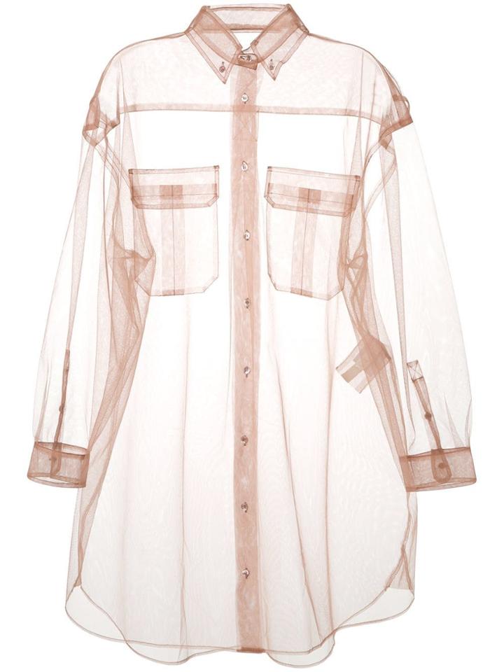Tela Sheer Oversized Shirt - Pink