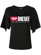 Diesel Logo Embroidered T-shirt - Black