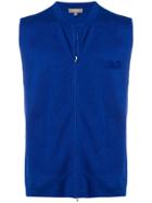 N.peal Zipped Knit Waistcoat - Blue