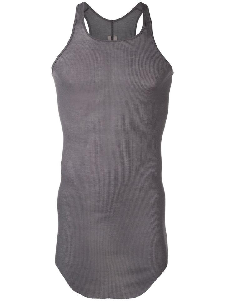 Rick Owens Ribbed Tank Top - Grey