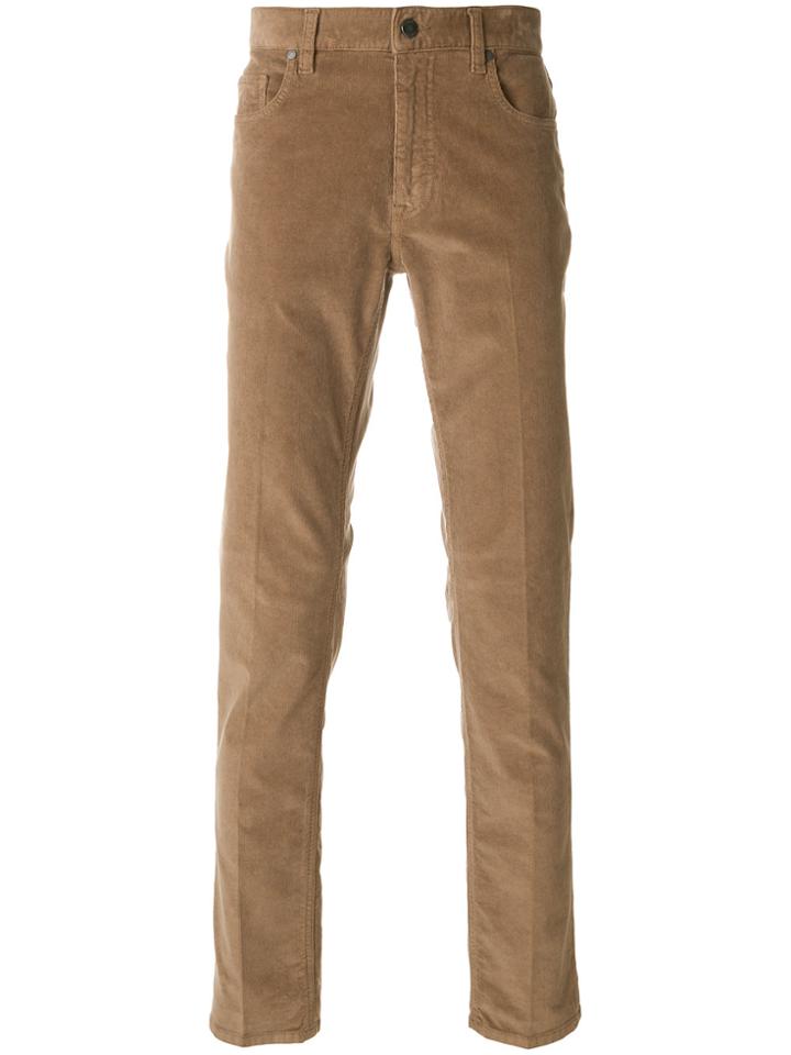 Z Zegna Straight Trousers - Brown