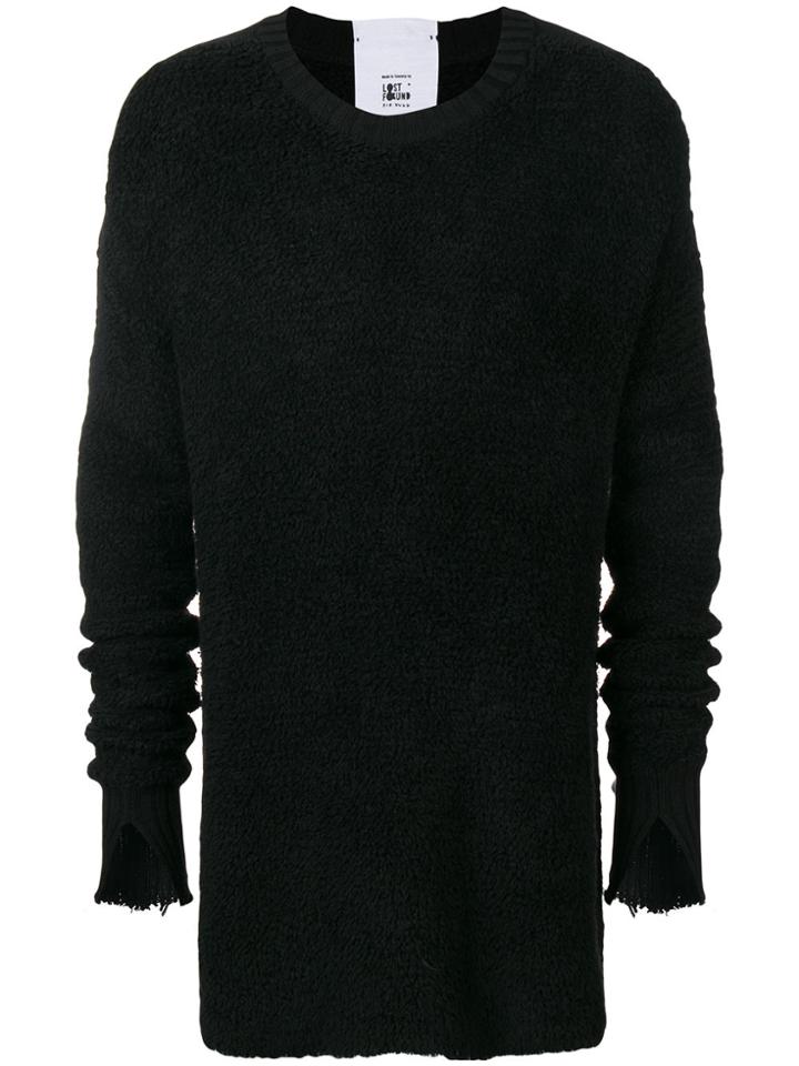 Lost & Found Rooms Slit Cuff Sweater - Black