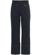 Dashiel Brahmann Cuffed Crop Mid-rise Trousers - Blue