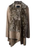 Liska 'galliana' Lamb Fur Panelled Coat