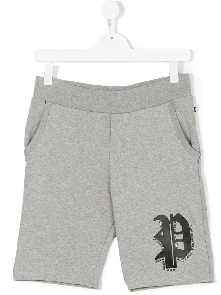 Philipp Plein Junior Track Shorts - Grey