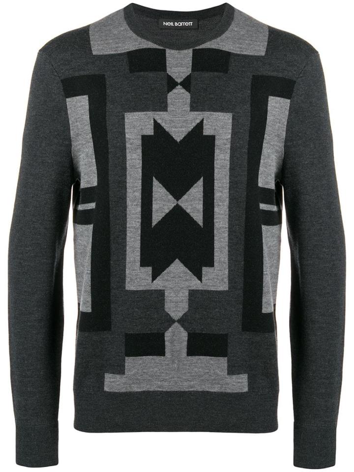Neil Barrett Printed Jumper - Black