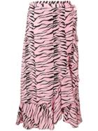 Rixo London Gracie Wrap Skirt - Pink