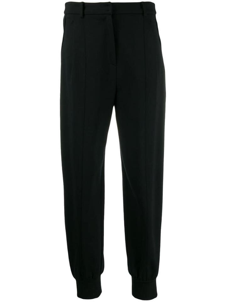 Patrizia Pepe Elasticated Cuff Trousers - Black