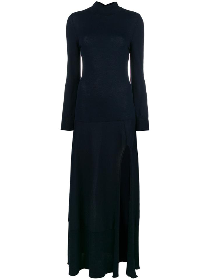 Jacquemus Side Slit Long Dress - Blue