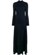 Jacquemus Side Slit Long Dress - Blue