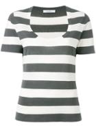 Max Mara - Striped Knit T-shirt - Women - Silk/linen/flax - L, Green, Silk/linen/flax