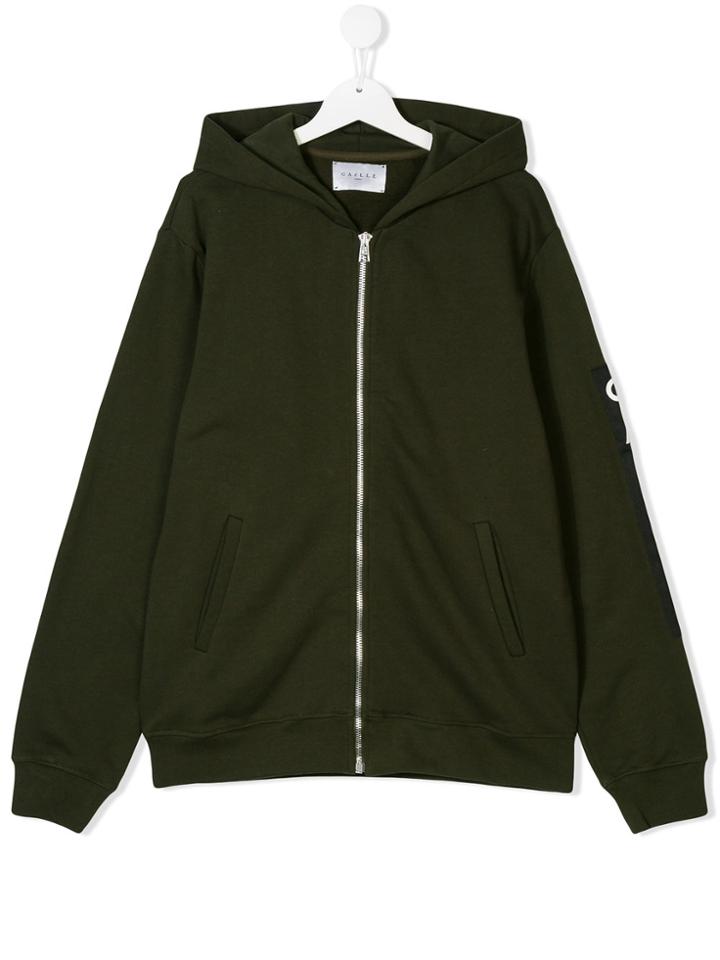Gaelle Paris Kids Zipped Hoodie - Green