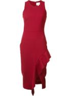 Cinq A Sept Ruffled Hem Dress, Women's, Size: 0, Red, Polyester/viscose/spandex/elastane