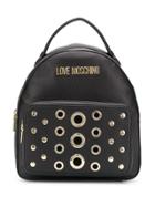 Love Moschino Eyelet Backpack - Black