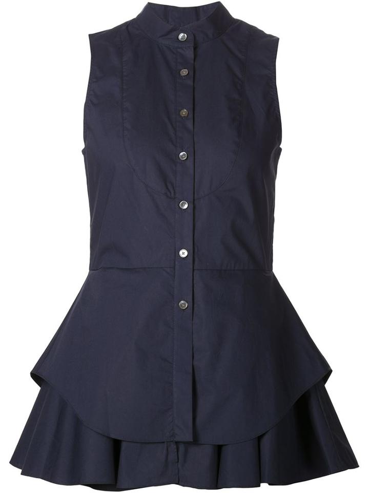Derek Lam 10 Crosby Flared Sleeveless Shirt